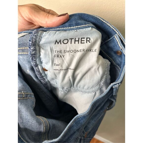 Mother Denim jeans The Swooner Ankle Fray sz 26 Taxi - Picture 8 of 11